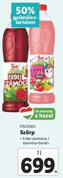 Lidl Pölöskei Szörp 1 l ajánlat