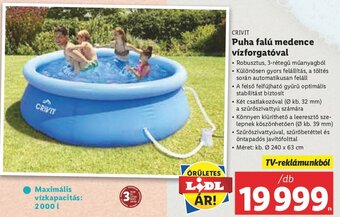 Lidl Crivit Puha falú medence vízforgatóval 1 db ajánlat