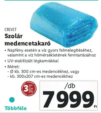 Lidl Crivit Szolár medencetakaró 1 db ajánlat