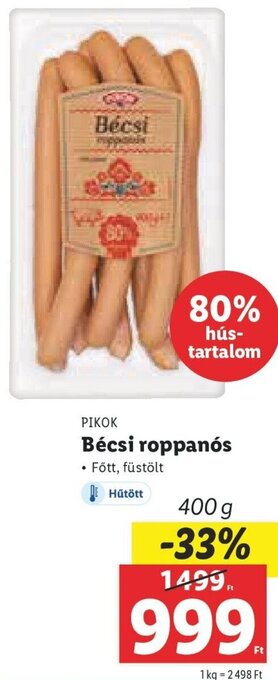 Lidl Pikok Bécsi roppanós 400 g ajánlat