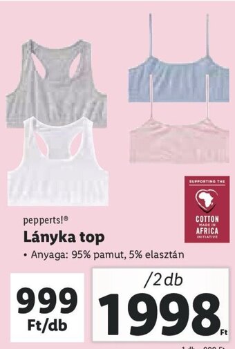 Lidl Pepperts! Lányka top 2 db ajánlat