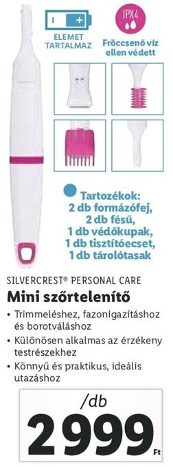 Lidl Silvercrest Personal Care Mini szőrtelenítő 1 db ajánlat