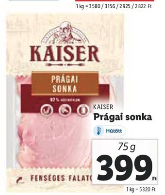 Lidl Kaiser Prágai sonka 75 g ajánlat