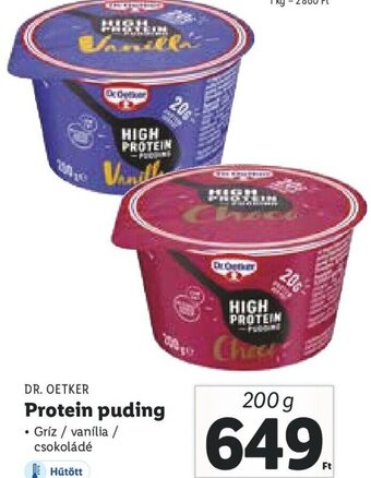 Lidl Dr.Oetker Protein puding 200 g ajánlat