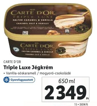 Lidl Carte d'Or Triple Luxe Jégkrém 650 ml ajánlat