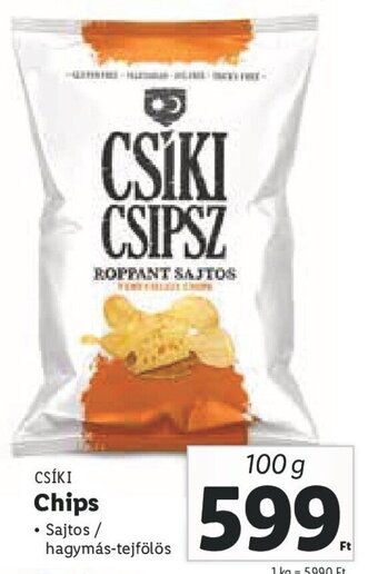 Lidl Csíki Chips 100 g ajánlat