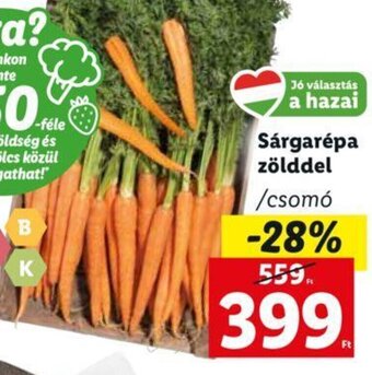 Lidl Sárgarépa zölddel 1 csomó ajánlat