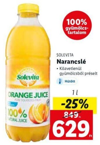 Lidl Solevita Narancslé 1 l ajánlat
