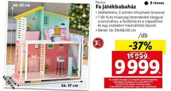 Lidl Playtive Fa játékbabaház 1 db ajánlat