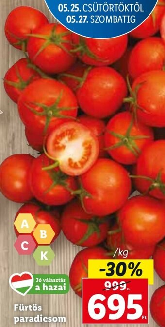 Lidl Fürtös paradicsom 1 kg ajánlat