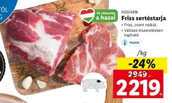 Lidl Húsfarm Friss sertéstarja 1 kg ajánlat