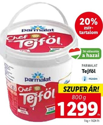 Lidl Parmalat Tejföl 800 g ajánlat