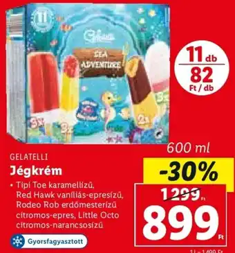 Lidl Gelatelli Jégkrém 600 ml ajánlat