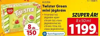 Algida Twister Green mini jégkrém 8 x 50 ml