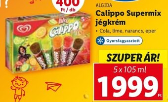 Lidl Algida Calippo Supermix jégkrém 5 x 105 ml ajánlat