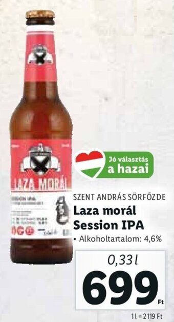 Szent András Sörfőzde Laza morál Session IPA 0,33 l