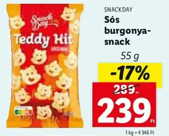 Lidl Snack Day Sós burgonya- snack 55 g ajánlat