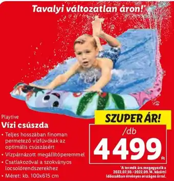Lidl Playtive Vízi csúszda 1 db ajánlat