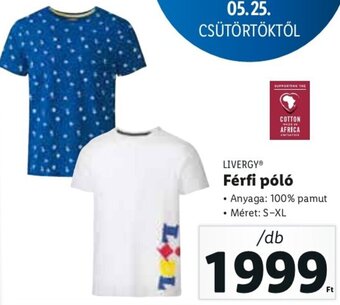 Lidl Livergy Férfi póló 1 db ajánlat