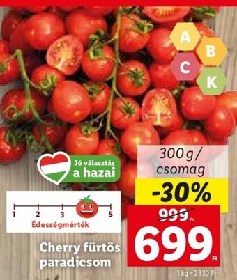 Lidl Cherry fürtös paradicsom 300 g ajánlat