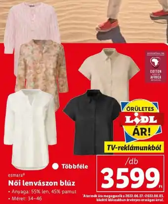 Lidl Esmara Női lenvászon blúz 1 db ajánlat