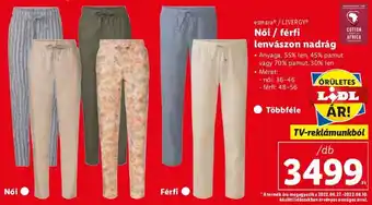 Lidl Esmara / Livergy Női / férfi lenvászon nadrág 1 db ajánlat