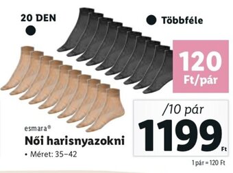 Lidl Esmara Női harisnyazokni 10 pár ajánlat