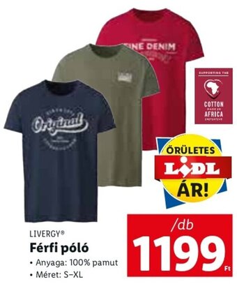 Lidl Livergy Férfi póló 1 db ajánlat