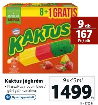 Lidl Kaktus jégkrém 9 x 45 ml ajánlat