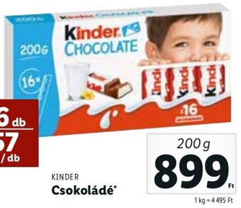 Lidl Kinder Csokoládé 200 g ajánlat