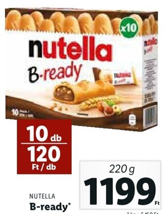 Lidl Nutella B-ready 220 g ajánlat