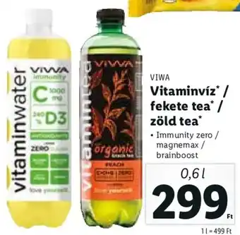 Viwa Vitaminvíz / fekete tea / zöld tea 0,6 l
