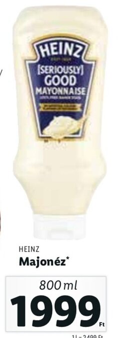 Lidl Heinz Majonéz 800 ml ajánlat