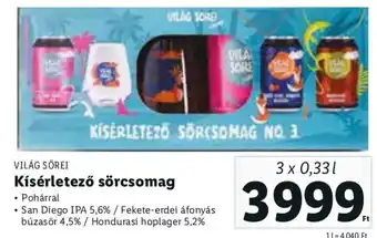 Világ Sörei Kísérletező sörcsomag 3 x 0,33 l