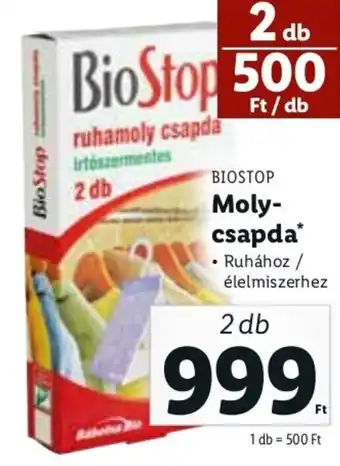 Biostop Moly- csapda 2 db
