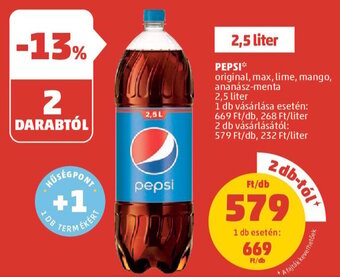 PENNY Pepsi 2,5 l ajánlat