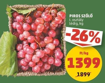 PENNY Piros szőlő 1 kg ajánlat