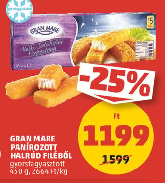 PENNY Gran Mare Panírozott halrúd filéből 450 g ajánlat