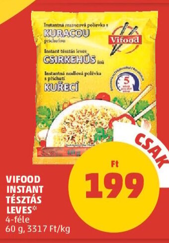 PENNY Vifood Instant tésztás leves 60 g ajánlat