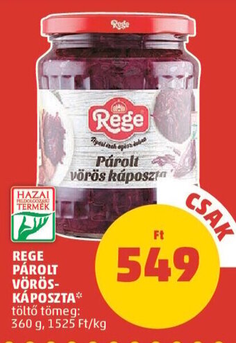 PENNY Rege Párolt vörös káposzta 360 g ajánlat