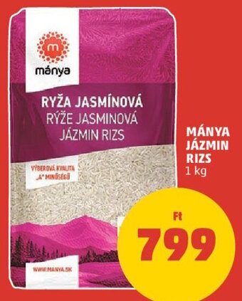 PENNY Mánya Jázmin rizs 1 kg ajánlat