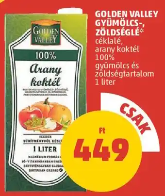PENNY Golden Valley Gyümölcszöldséglé 1 l ajánlat