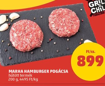 PENNY Marha hamburger pogácsa 200 g ajánlat
