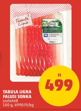 PENNY Tabula Ligna Falusi sonka 100 g ajánlat
