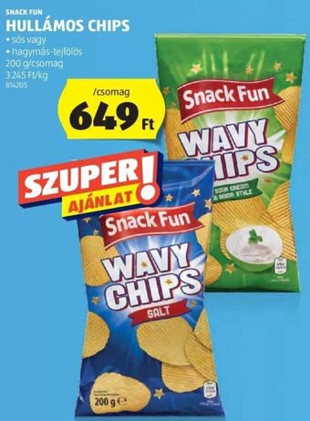 Snack Fun Hullámos chips 200 g