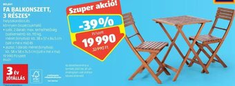 ALDI Belavi Fa balkonszett 3 részes ajánlat