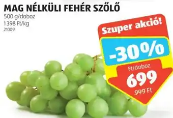 Mag nélküli fehér szőlő 500 g