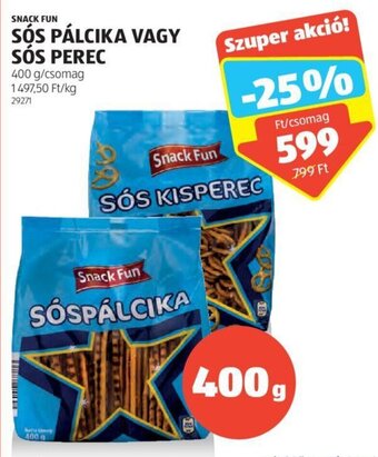 Snack Fun Sós pálcika vagy sós perec 400 g