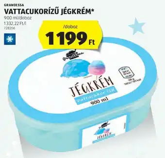 ALDI Grandessa Vattacukorízű jégkrém 900 ml ajánlat