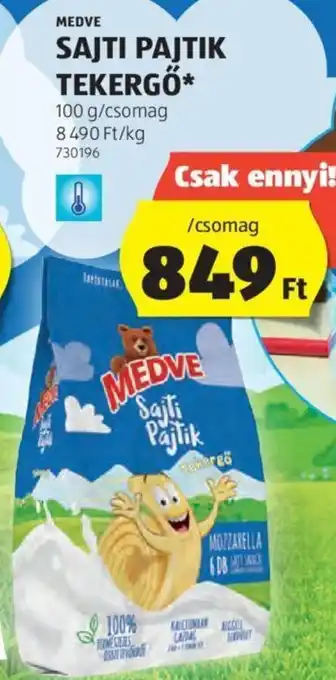 ALDI Medve Sajti pajtik tekergő 100 g ajánlat